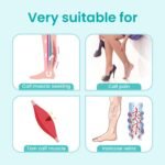 Swollen Lower Leg Calf Compression Brace for Swelling for Women, Pressure Adjustable Calf Support Bandage for Varicose Vein, Edema, Torn Calf Muscle, Soreness, Strain, Cramps - S/M - Image 2
