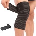 Elastic calf compression bandage for men and women, leg compression sleeve for stabilizing ligaments, joint pain, exercise, adjustable compression bandage (1PC) Black