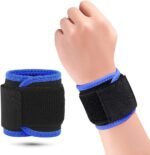 Wrist Brace, Compression Wrist Strap Support Wrist for Men & Women, Youth & Elderly, Boys& Girls, One Size Adjustable, Sports Wristband 1 PCS (Blue)