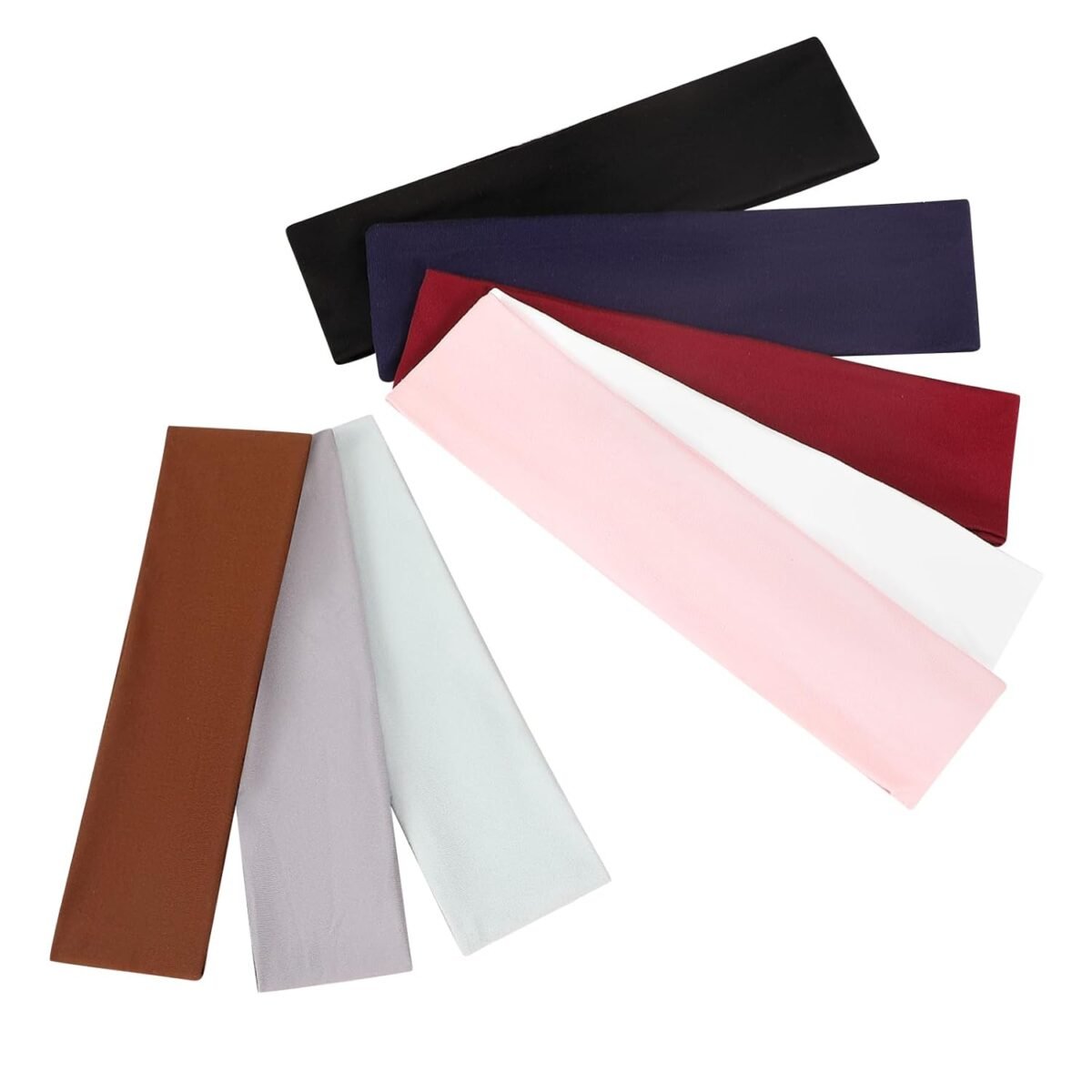 8 Pack Sport Headbands for Women, Elastic Soft Fabric Non-Slip Hair Bands Hair Warp for Daily Workout Yoga Running Sports - Image 1
