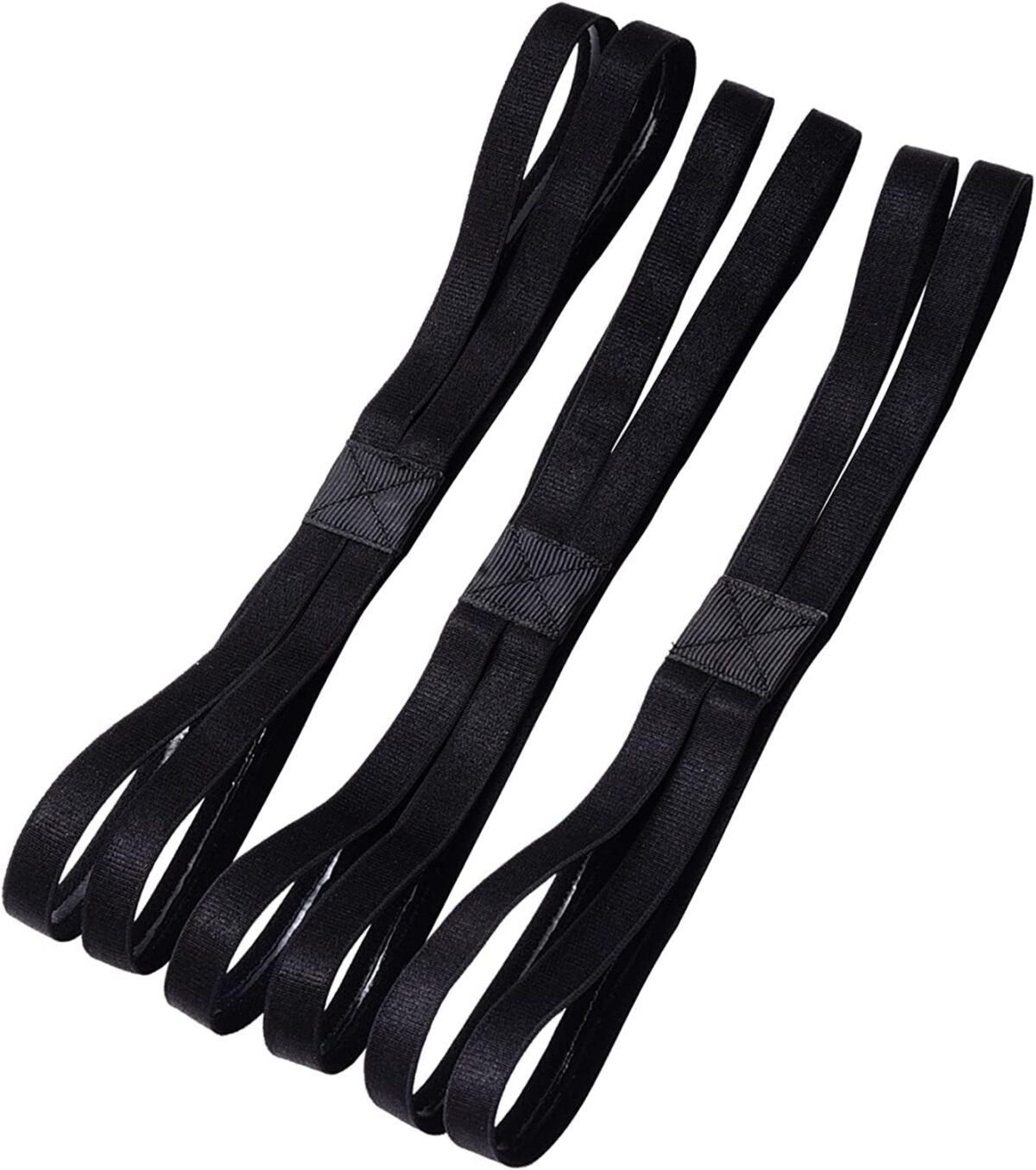 3 Pieces Double-straps Sport Headbands Elastic Hairband Non-slip Sweatband for Women or Men - Image 1