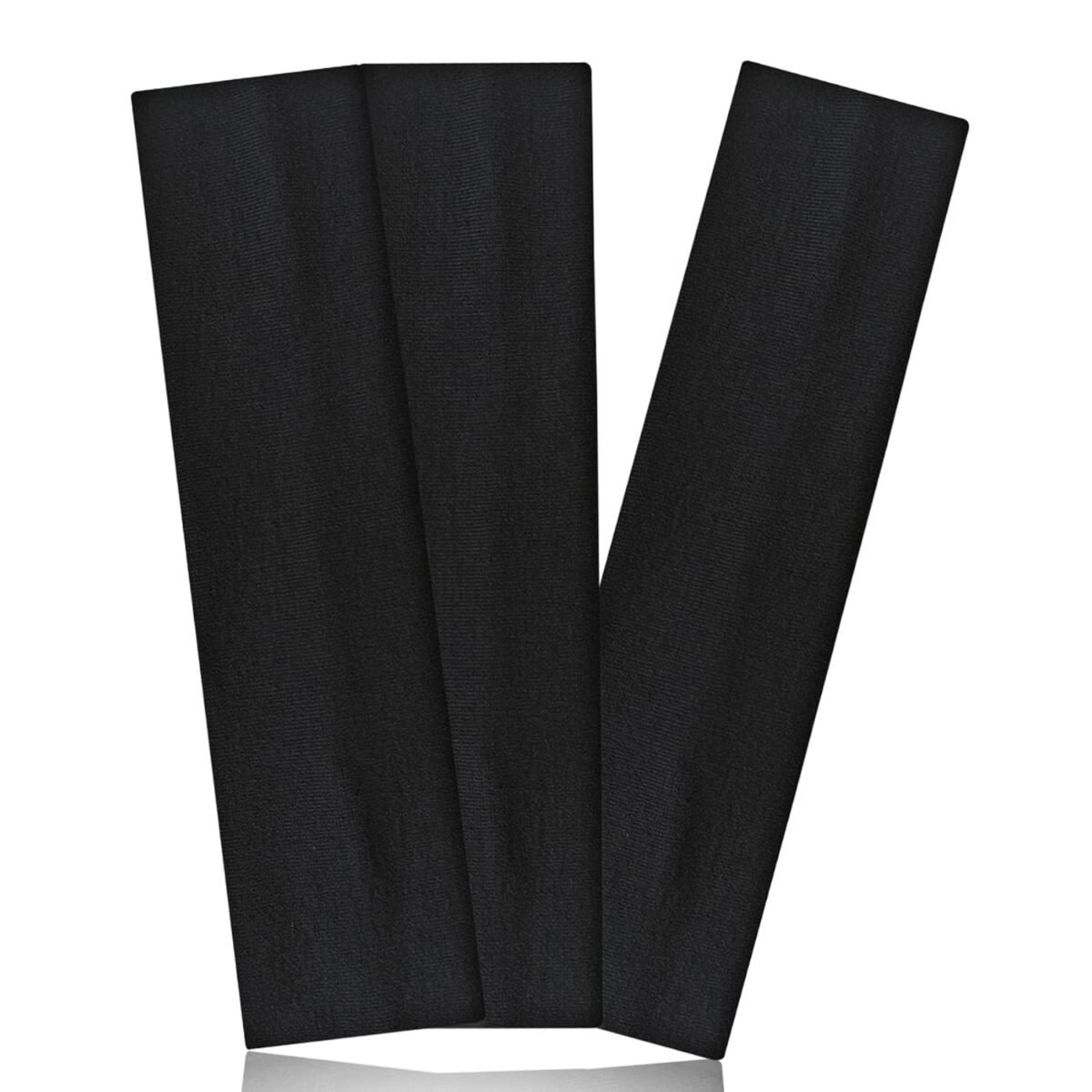 Black Headbands for Women Non Slip Head Bands for Women's Hair Elastic Womens Headbands Soft Cotton Cloth Fashion headband for Daily Workout Sports Running Yoga - Image 1