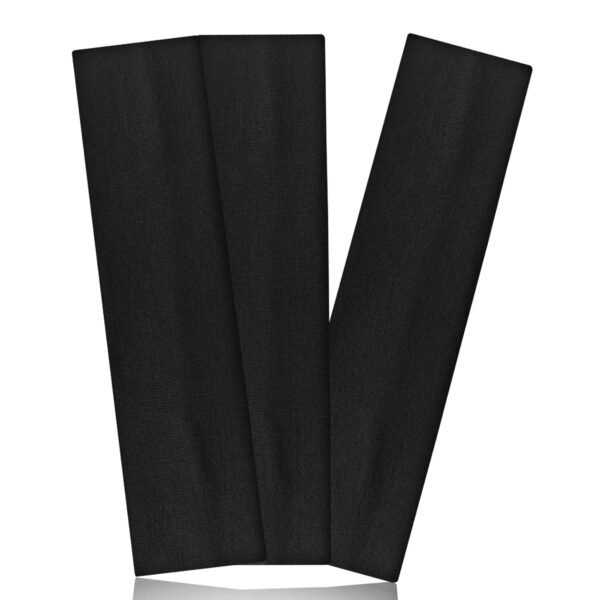 Black Headbands for Women Non Slip Head Bands for Women's Hair Elastic Womens Headbands Soft Cotton Cloth Fashion headband for Daily Workout Sports Running Yoga
