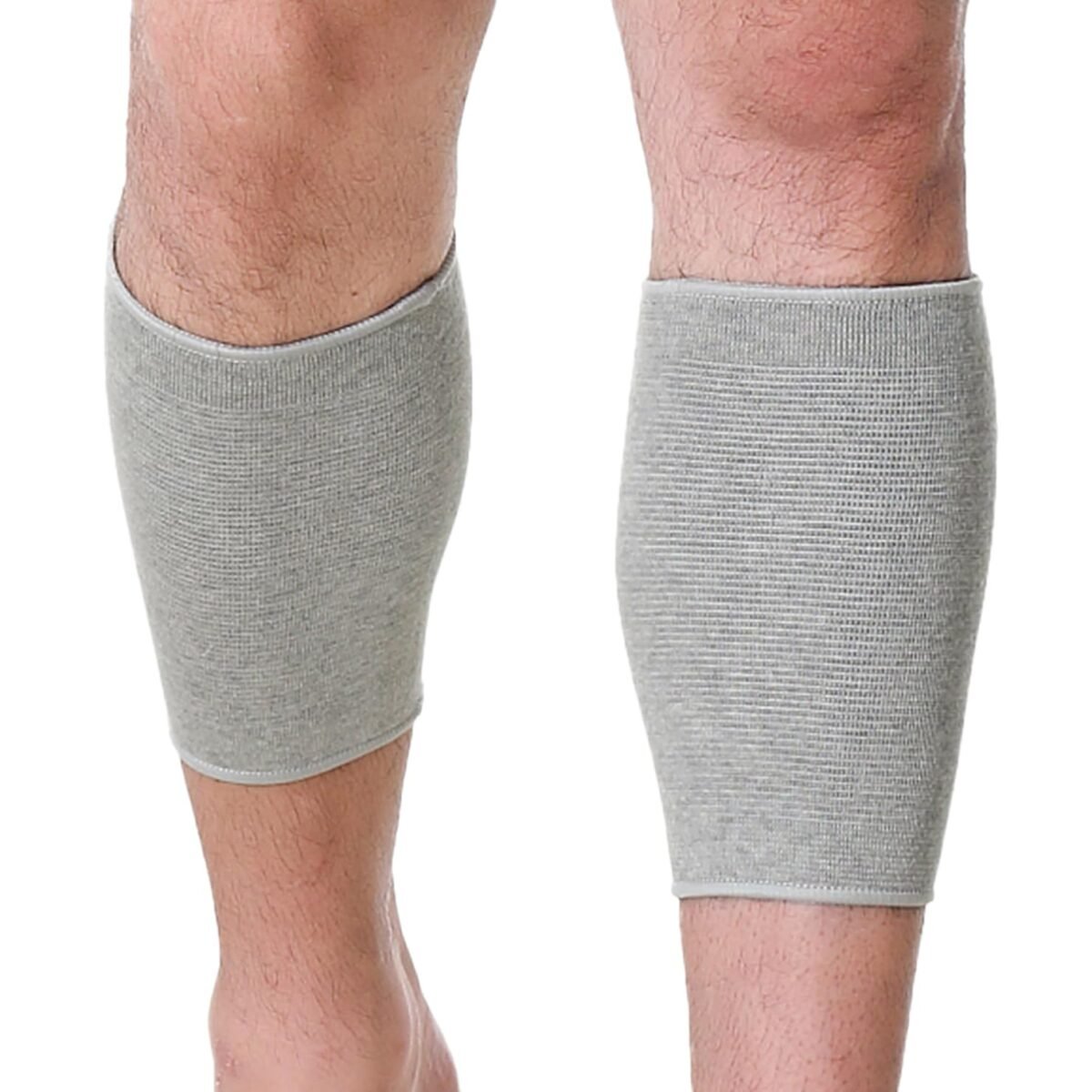 Calf Compression Sleeve for Calves Support or Shin Splint (Gray Color, Size M, 1 Pair) - Image 1