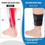 2 Pcs Shin Splint Compression Wrap Adjustable Shin Splints Brace Athletics Compression Sleeve Calf Brace for Men Women Tibial Stress Syndrome Running(Black) - Image 2