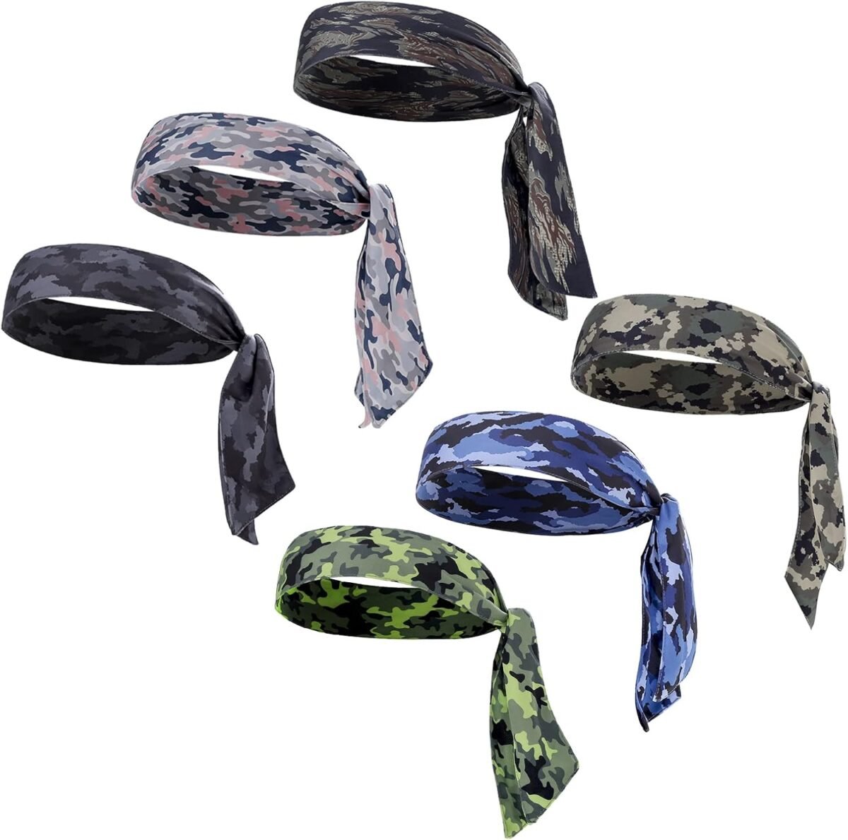 Sport Head Ties Unisex Tie Headbands Tie Back Bandanas Workout Hair Band Athletic Sweatbands for Tennis Ninja Karate Running Yoga - Image 1