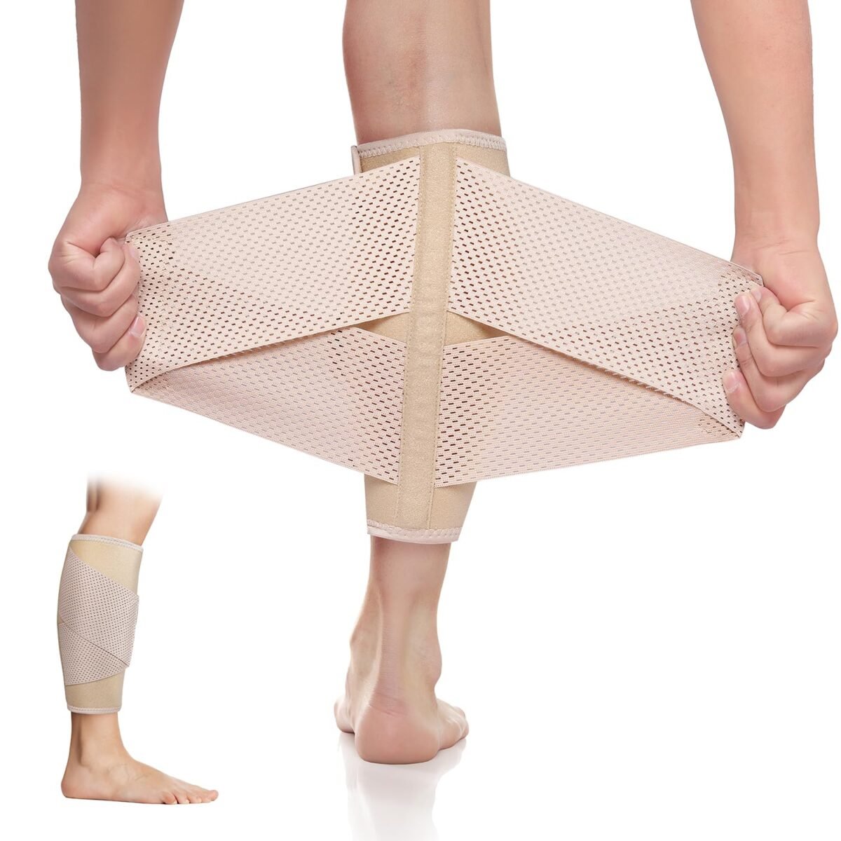 Swollen Lower Leg Calf Compression Brace for Swelling for Women, Pressure Adjustable Calf Support Bandage for Varicose Vein, Edema, Torn Calf Muscle, Soreness, Strain, Cramps - S/M - Image 1