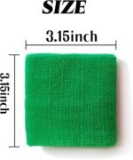 24PCS Colorful Sports Wristbands Cotton Sweatband Wristbands Wrist Sweatbands Wrist Sweat Bands for for Men and Women, Good for Tennis, Basketball, Running, Gym, Working Out (12Pair) - Image 2