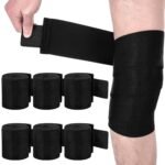 6 Pcs 5ft extra long Knee Wraps Elastic Compression Bandages Brace Support for Legs Ankle Foot Calf Wrist Support Wraps for Men Women, Weightlifting, Sports, Running, Tennis