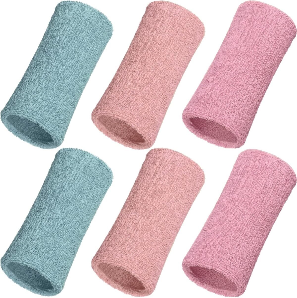 6 Inch Wrist Sweat Bands for Men Women Tennis Elastic Athletic Long Sweatband Wrist Absorbent for Basketball Tennis Running Outdoor Activity - Image 1