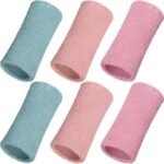 6 Inch Wrist Sweat Bands for Men Women Tennis Elastic Athletic Long Sweatband Wrist Absorbent for Basketball Tennis Running Outdoor Activity