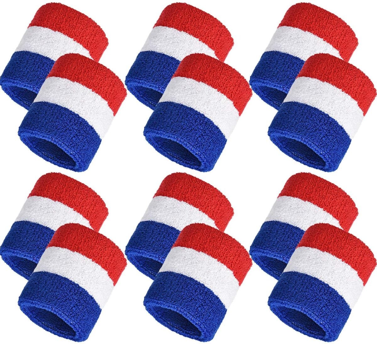 12 Pcs Neon Sweatbands Wristband Sweat Wrist Band Competitions Absorbent Sweatbands for Men Women, for Sports, Running - Image 1