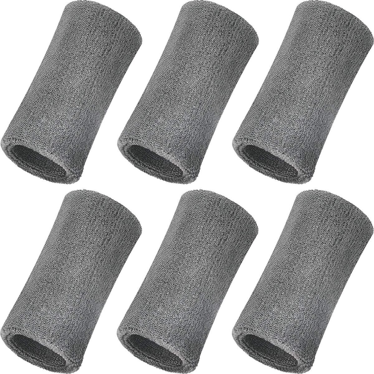 6 Inch Wrist Sweat Bands for Men Women Tennis Elastic Athletic Long Sweatband Wrist Absorbent for Basketball Tennis Running Outdoor Activity - Image 1