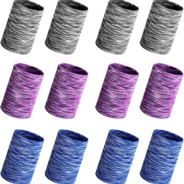 12 Pack Cooling Wristbands for Women Men Breathable Tennis Sweatbands Quick Dry Heat Remove Ice Wristband for Yoga Sports Running Gym Workout
