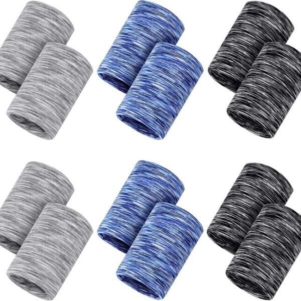 12 Pack Cooling Wristbands for Women Men Breathable Tennis Sweatbands Quick Dry Heat Remove Ice Wristband for Yoga Sports Running Gym Workout